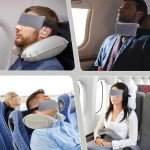 Travel Neck Pillow with Headrest Strap - Compact
