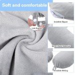 2 Pack Soft U-Shaped Neck Pillow Covers