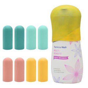 8 Pack Silicone Bottle Covers for Travel Essentials