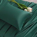 Silk Satin Toddler Pillowcases - 2 Pack, Dark Green