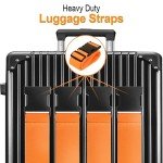 TSA Approved Luggage Straps - 4 Pack (Orange)
