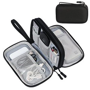 Travel Cable Organizer Pouch for Electronics - Black