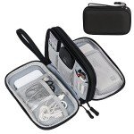 Travel Cable Organizer Pouch for Electronics - Black