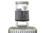 Travel Cup Holder for Suitcase Handles - Grey