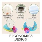 Plush Dog Neck Pillow for Kids Travel Comfort