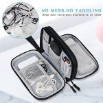 Travel Cable Organizer Pouch for Electronics - Black