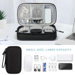 Travel Cable Organizer Pouch for Electronics - Black