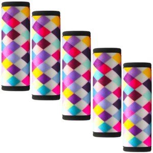 Colorful Check Luggage Handle Wrap Tags