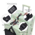 Adjustable Luggage Straps with Metal Buckle - Black