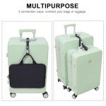 Adjustable Luggage Straps with Metal Buckle - Black