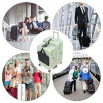 Adjustable Luggage Straps with Metal Buckle - Black