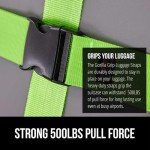 Gorilla Grip 4 Pack Luggage Straps - Green
