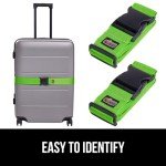 Gorilla Grip 4 Pack Luggage Straps - Green