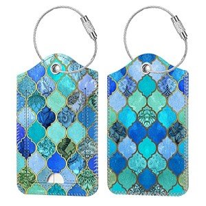 2 Pack Travel Luggage Tags with Privacy Cover