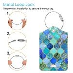 2 Pack Travel Luggage Tags with Privacy Cover