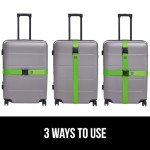 Gorilla Grip 4 Pack Luggage Straps - Green