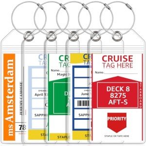 5-Pack Waterproof Luggage Tag Holders for Cruises
