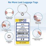 5-Pack Waterproof Luggage Tag Holders for Cruises