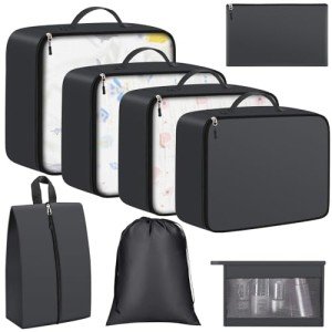 8 Packing Cubes Set for Travel Organizers