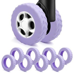 Set of 8 Silicone Luggage Wheel Covers