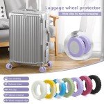 Set of 8 Silicone Luggage Wheel Covers