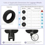 Set of 8 Silicone Luggage Wheel Covers