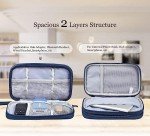 Navy Blue Electronic Organizer Bag for Travel
