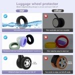 Set of 8 Silicone Luggage Wheel Covers