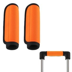 Bright Orange Luggage Handle Wraps - 2 Pack