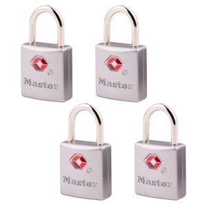 4-Pack TSA-Approved Luggage Locks - Brass