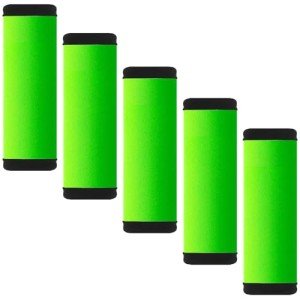 5-Pack Fluorescent Green Luggage Handle Wraps