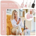 Personalized Letter A Luggage Tag - Pink