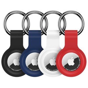 Silicone AirTag Holder Keychain 4-Pack