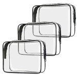 Clear Travel Toiletry Bag Set - 3 Pack