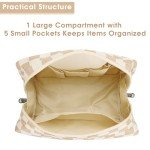 Checkered Makeup Bag Organizer for Travel