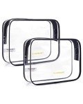 BAGSMART Clear Toiletry Bag 2-Pack for Travel