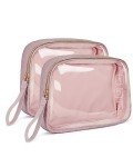 BAGSMART Clear Travel Toiletry Bags - 2 Pack