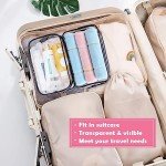 Clear Travel Toiletry Bag Set - 3 Pack