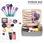 Ginsco Portable Makeup Bag with Brush Holder