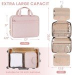Pink Hanging Toiletry Bag for Travel Accessories