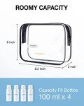 BAGSMART Clear Toiletry Bag 2-Pack for Travel