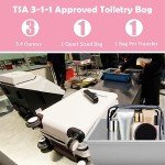 Clear Travel Toiletry Bag Set - 3 Pack