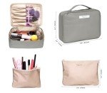 Ginsco Portable Makeup Bag with Brush Holder