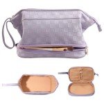 Cute Waterproof Makeup Bag for Travel – Purple