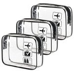 TSA Approved Clear Toiletry Bag Set – 3 Pcs