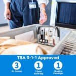 2 Pack Clear Travel Toiletry Bags for Women