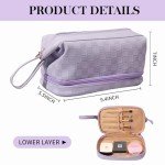 Cute Waterproof Makeup Bag for Travel – Purple
