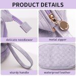 Cute Waterproof Makeup Bag for Travel – Purple
