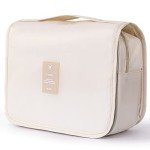 Yeegras Travel Toiletry Bag with Hook - Beige