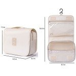 Yeegras Travel Toiletry Bag with Hook - Beige